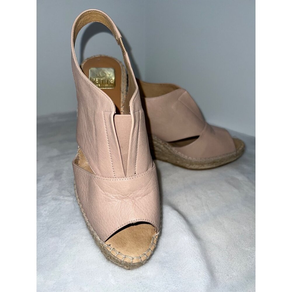 Kanna Ladies Soft Pink Peep Toe Espadrilles Size 8.5